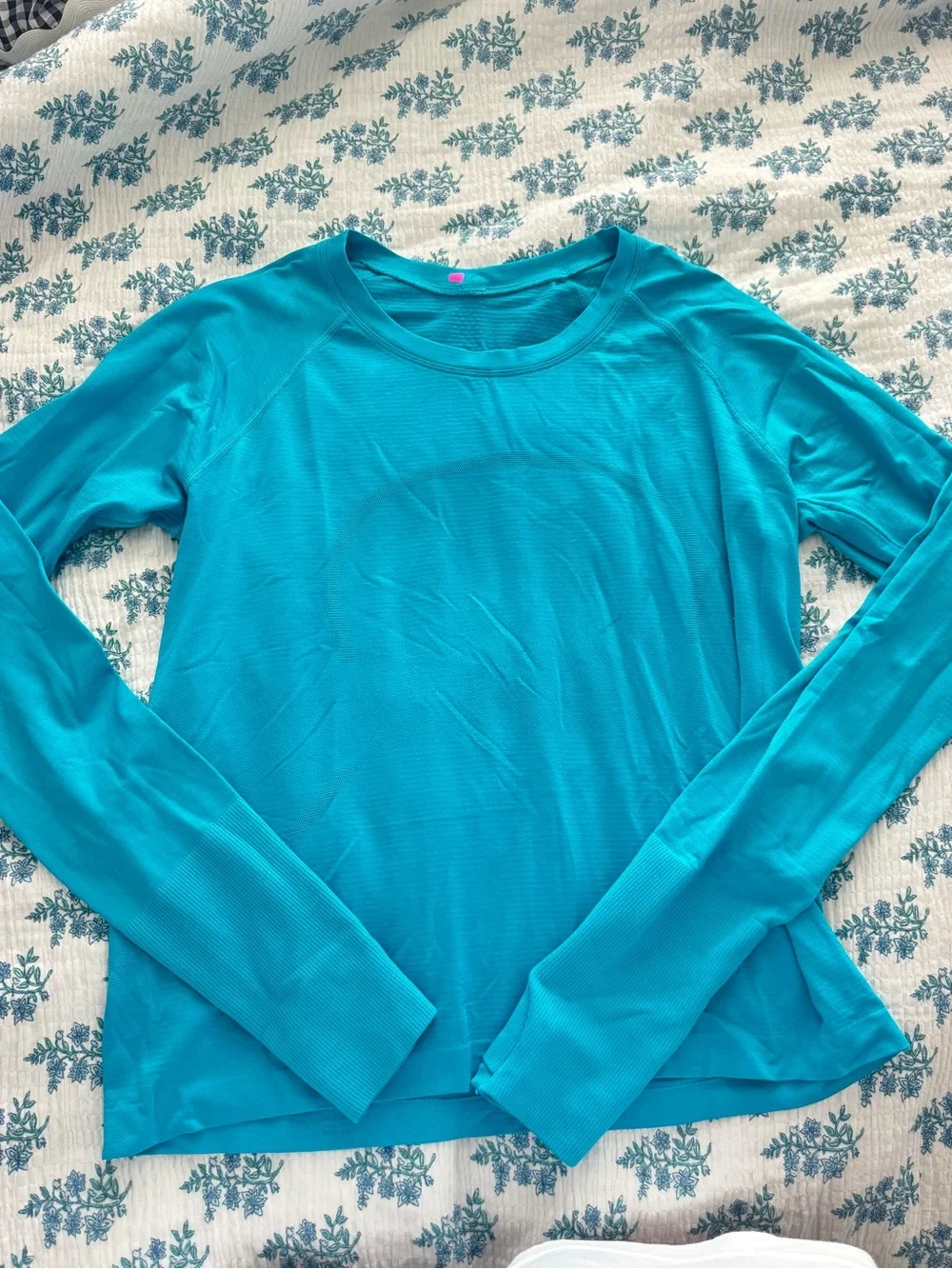 lululemon athletica Long-Sleeve Crew Top in Bright Teal